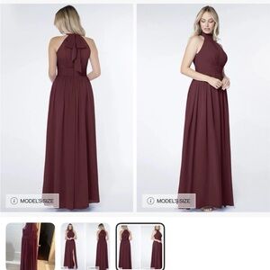 Azazie Iman Cabernet Dress size 10 but I feel like it fits more like an 8.